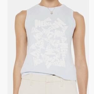 MOTHER The Strong And Silent Type Tank Top Crewneck In Merci Merci Size S